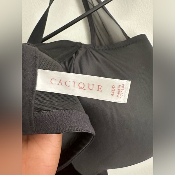 CASIQUE Sheer Mesh Bra Black Size 44DD - Picture 4 of 6